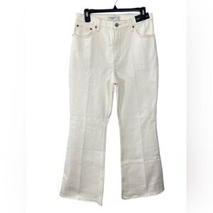 Abercrombie & Fitch Cream Flare Jeans